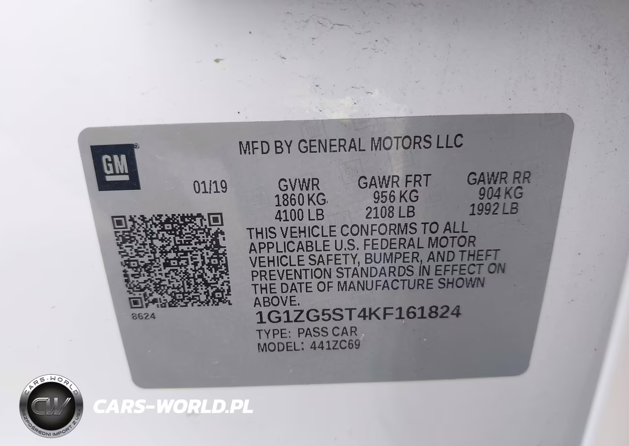 2019 Chevrolet Malibu Rs VIN:1G1ZG5ST4KF161824 - 9