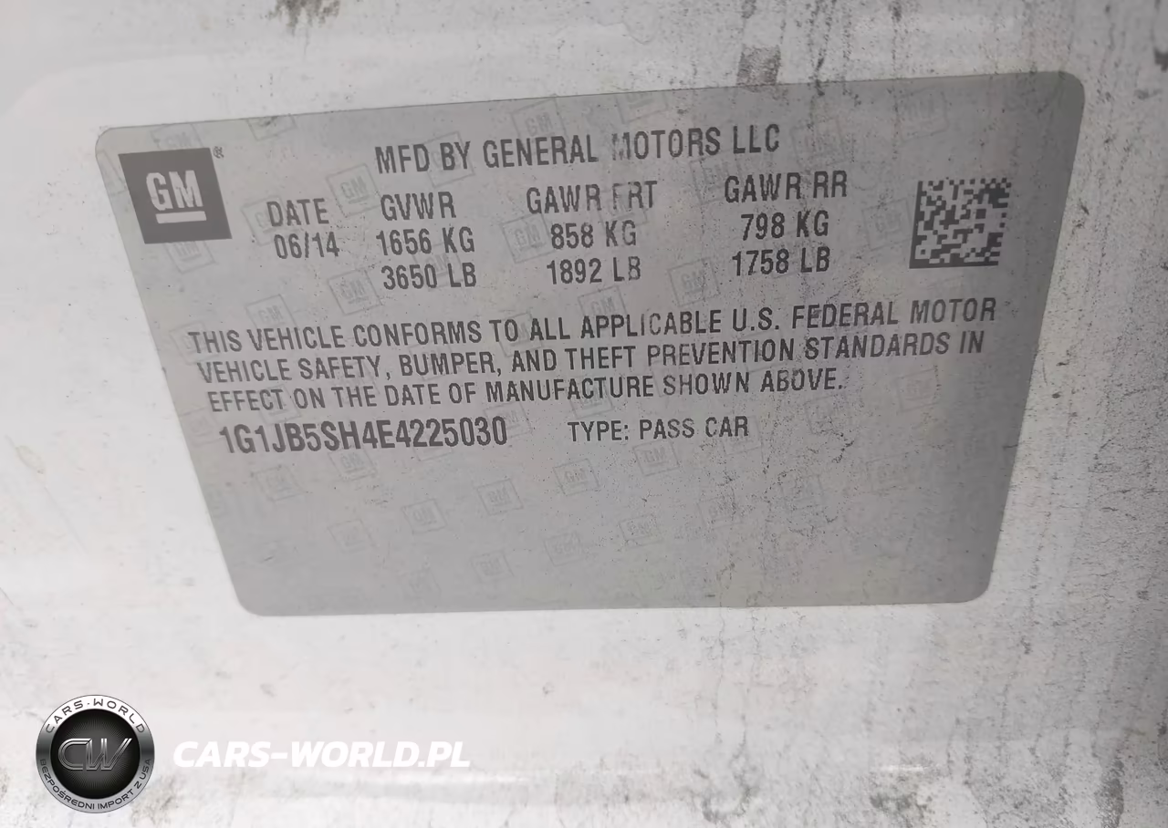 2014 Chevrolet Sonic Ls Manual VIN:1G1JB5SH4E4225030 - 9