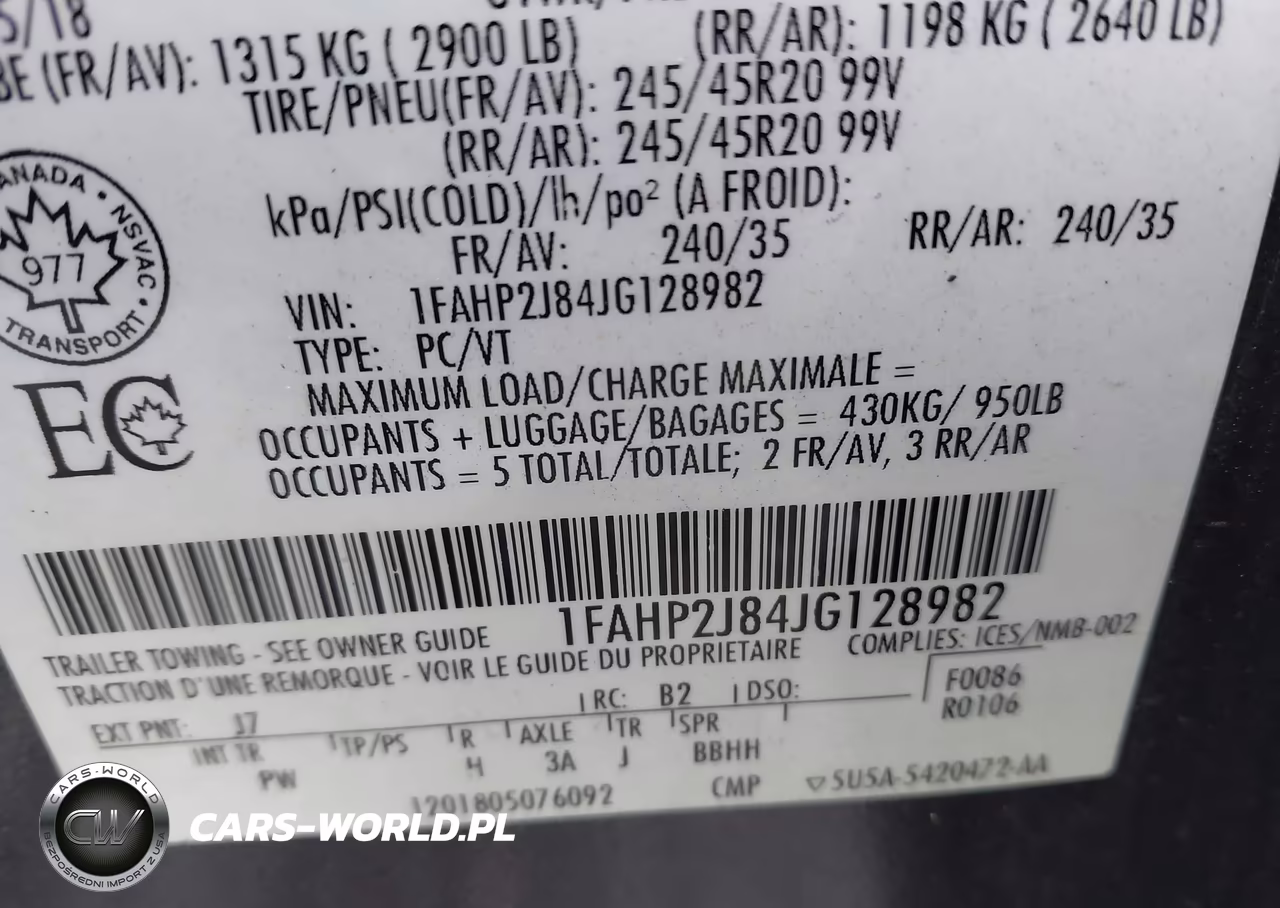 2018 Ford Taurus Limited VIN:1FAHP2J84JG128982 - 9