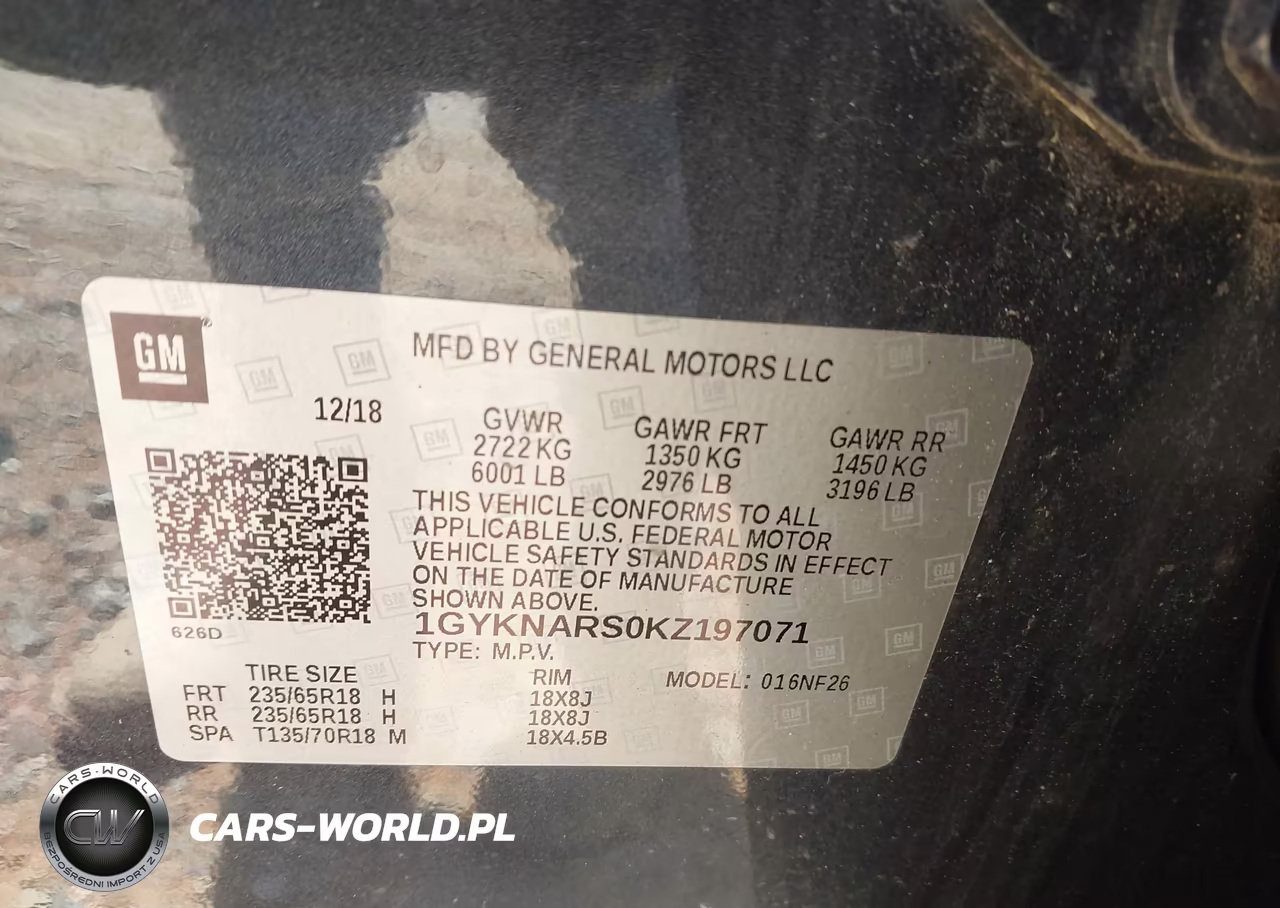 2019 Cadillac Xt5 Standard VIN:1GYKNARS0KZ197071 - 9