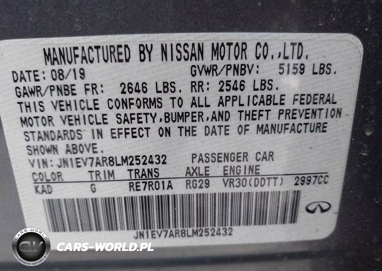 2020 Infiniti Q50 Pure VIN:JN1EV7AR8LM252432 - 9