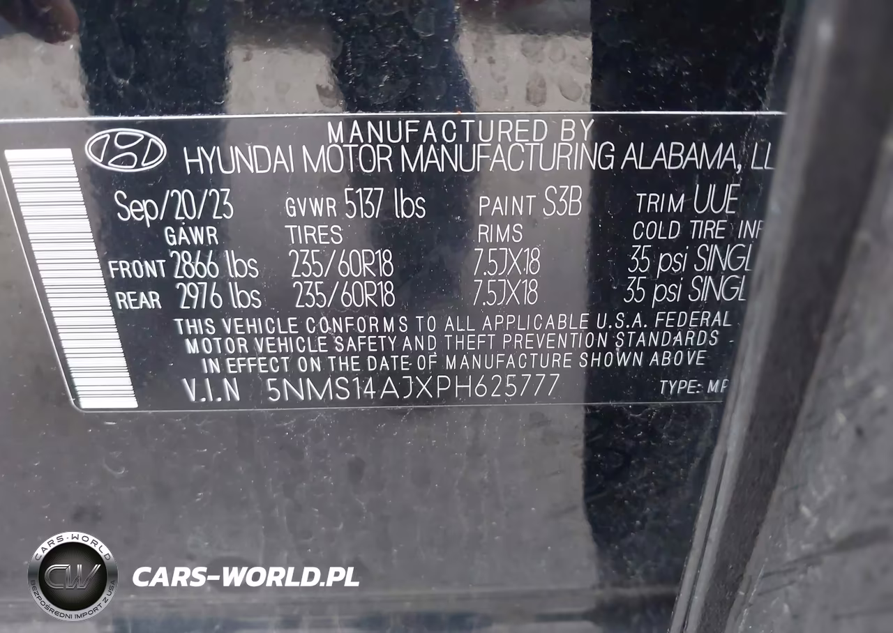 2023 Hyundai Santa Fe Se VIN:5NMS14AJXPH625777 - 9