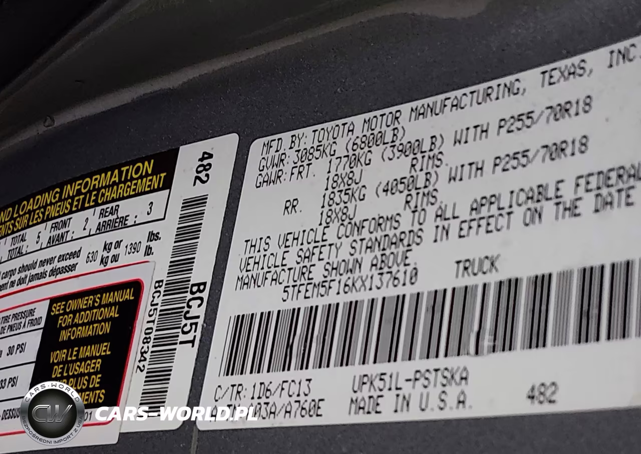 2019 Toyota Tundra Sr5 4.6L V8 VIN:5TFEM5F16KX137610 - 9