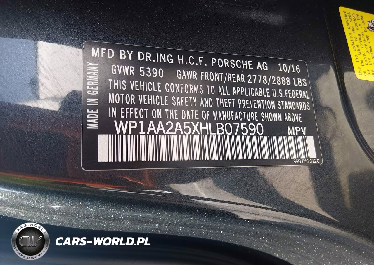2017 Porsche Macan VIN:WP1AA2A5XHLB07590 - 9