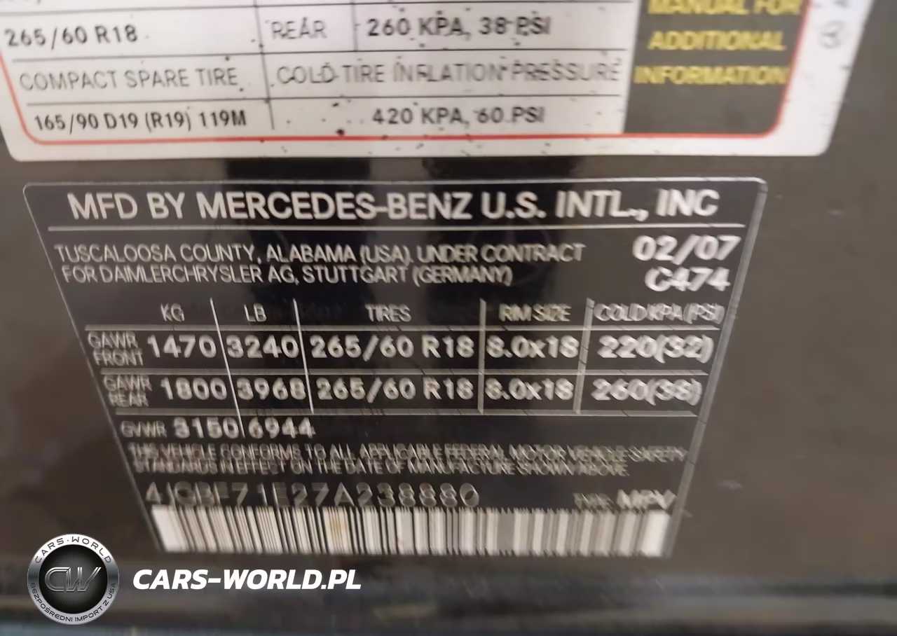 2007 Mercedes-Benz Gl 450 4Matic VIN:4JGBF71E27A238880 - 9