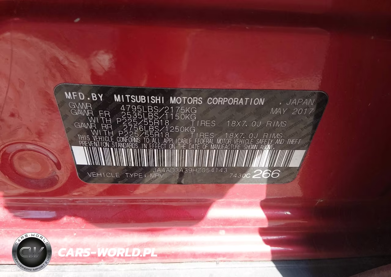 2017 Mitsubishi Outlander Sel VIN:JA4AD3A39HZ054143 - 9
