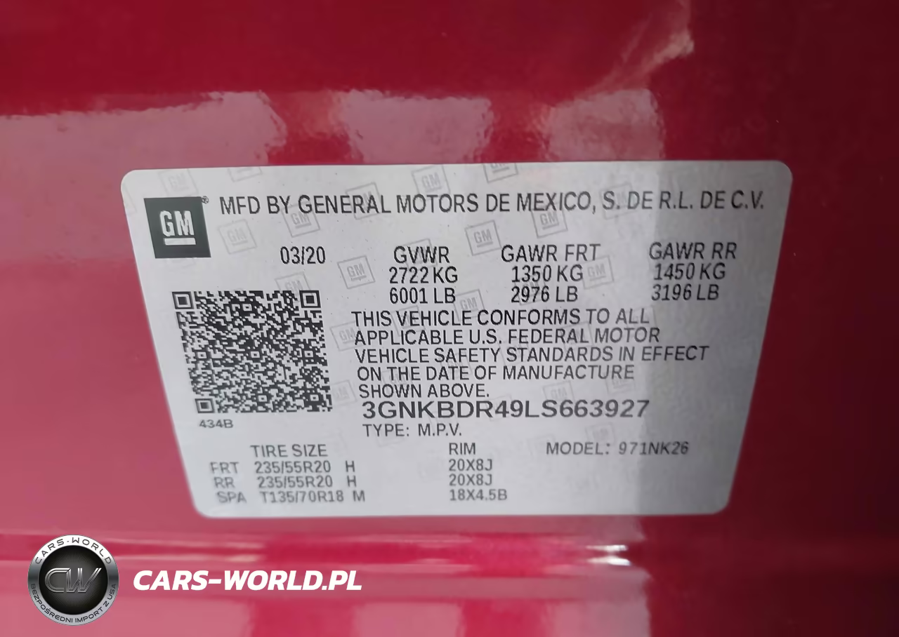 2020 Chevrolet Blazer Fwd 3Lt VIN:3GNKBDR49LS663927 - 9