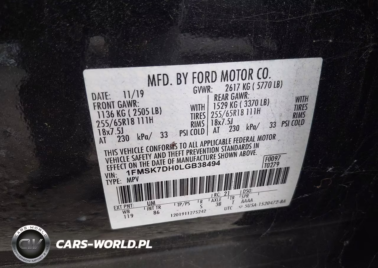 2020 Ford Explorer Xlt VIN:1FMSK7DH0LGB38494 - 9