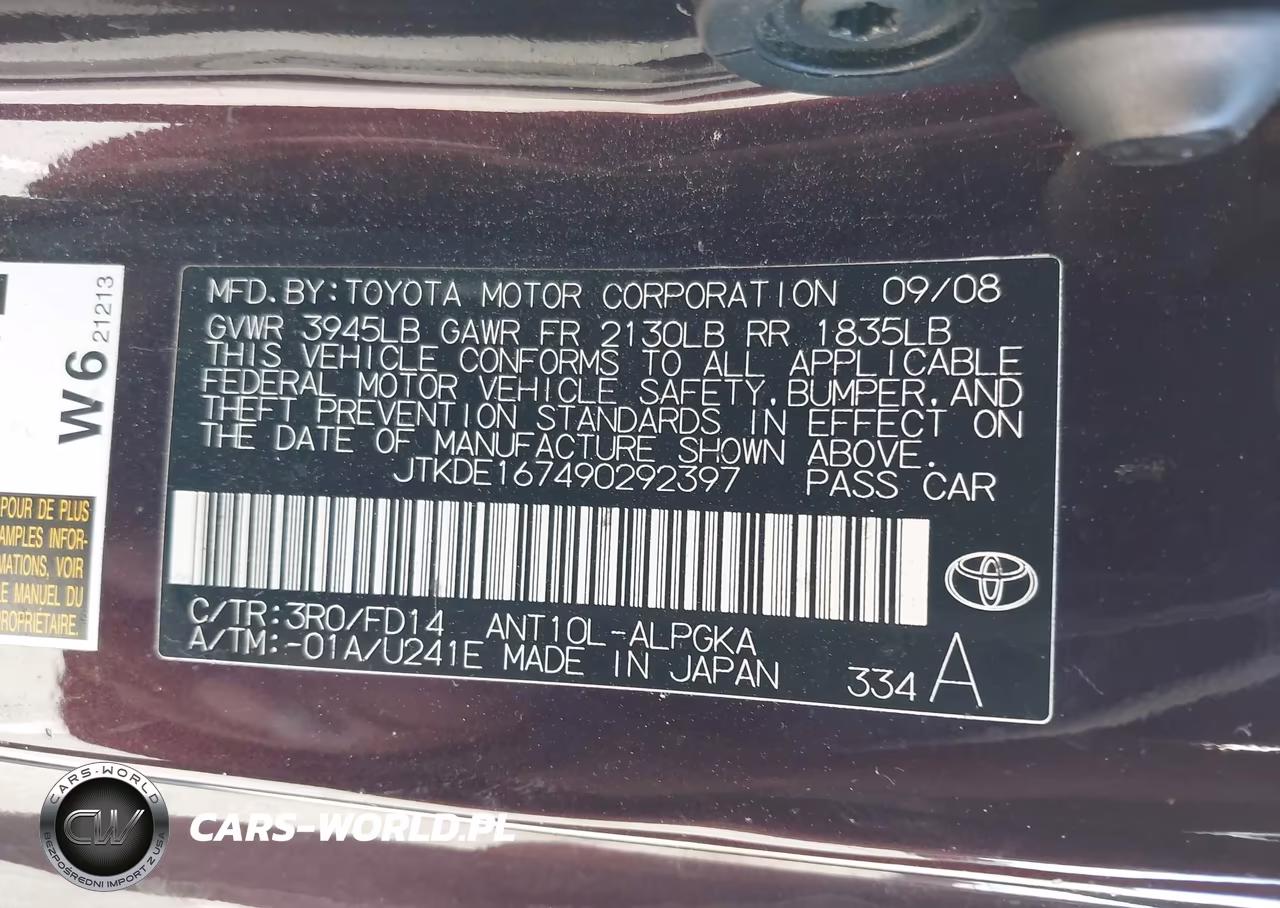 2009 Scion Tc VIN:JTKDE167490292397 - 9