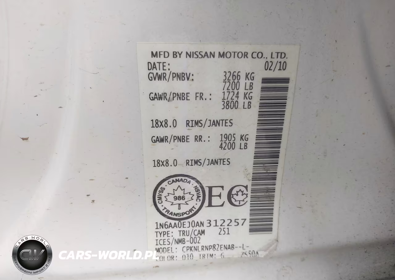 2010 Nissan Titan Xe VIN:1N6AA0EJ0AN312257 - 9