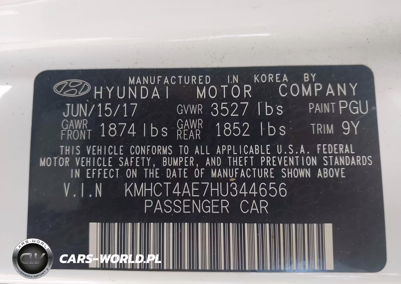 2017 Hyundai Accent Value Edition VIN:KMHCT4AE7HU344656 - 9