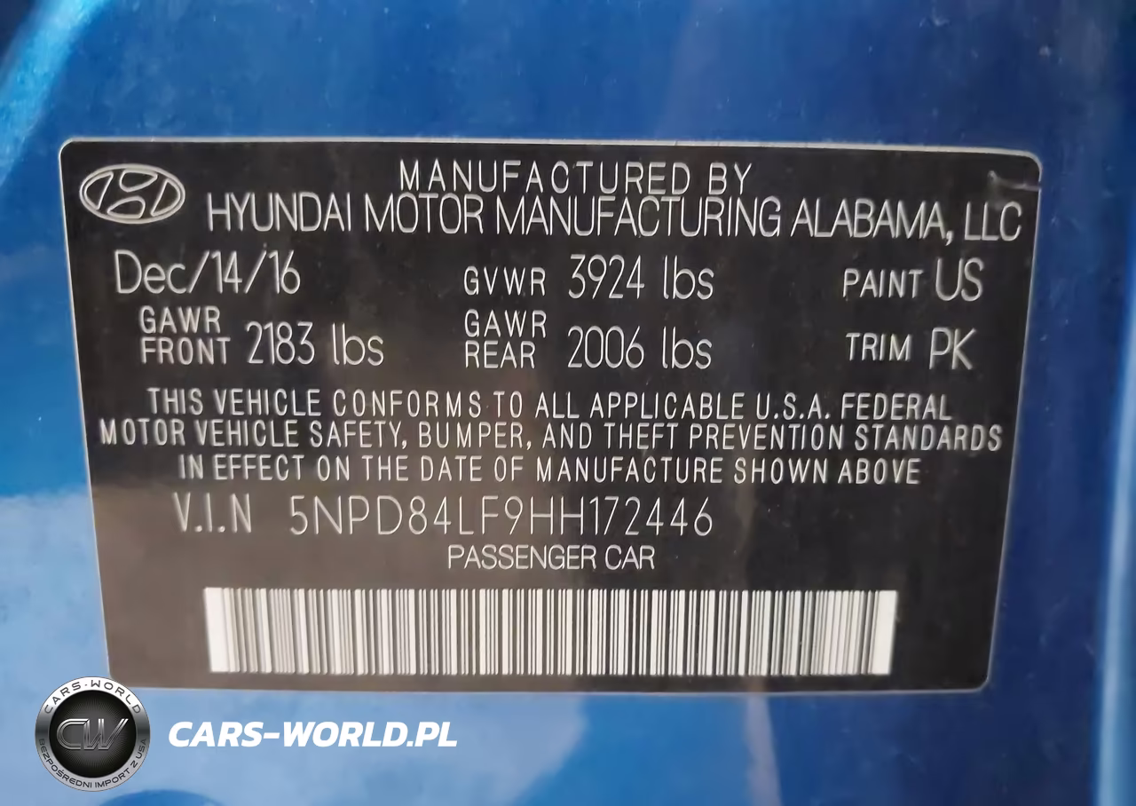 2017 Hyundai Elantra Se VIN:5NPD84LF9HH172446 - 9