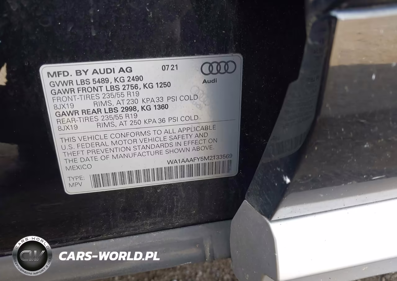 2021 Audi Q5 Premium 45 Tfsi Quattro S Tronic VIN:WA1AAAFY5M2133569 - 9
