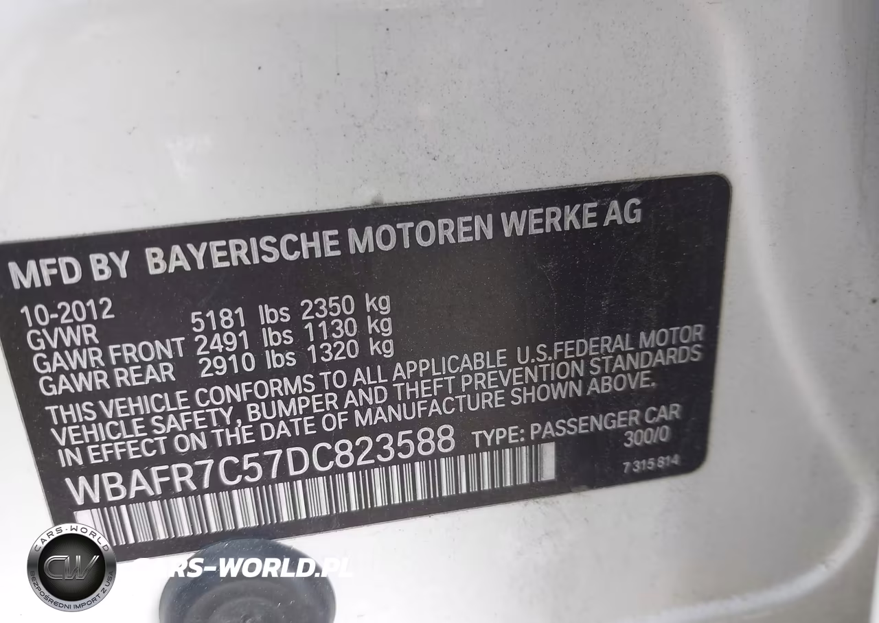 2013 BMW 535I VIN:WBAFR7C57DC823588 - 9