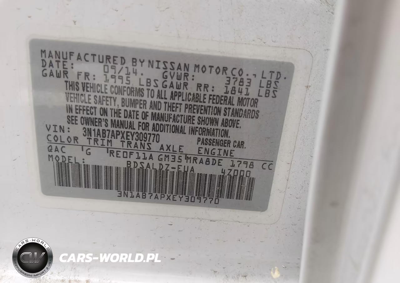 2014 Nissan Sentra Sv VIN:3N1AB7APXEY309770 - 9