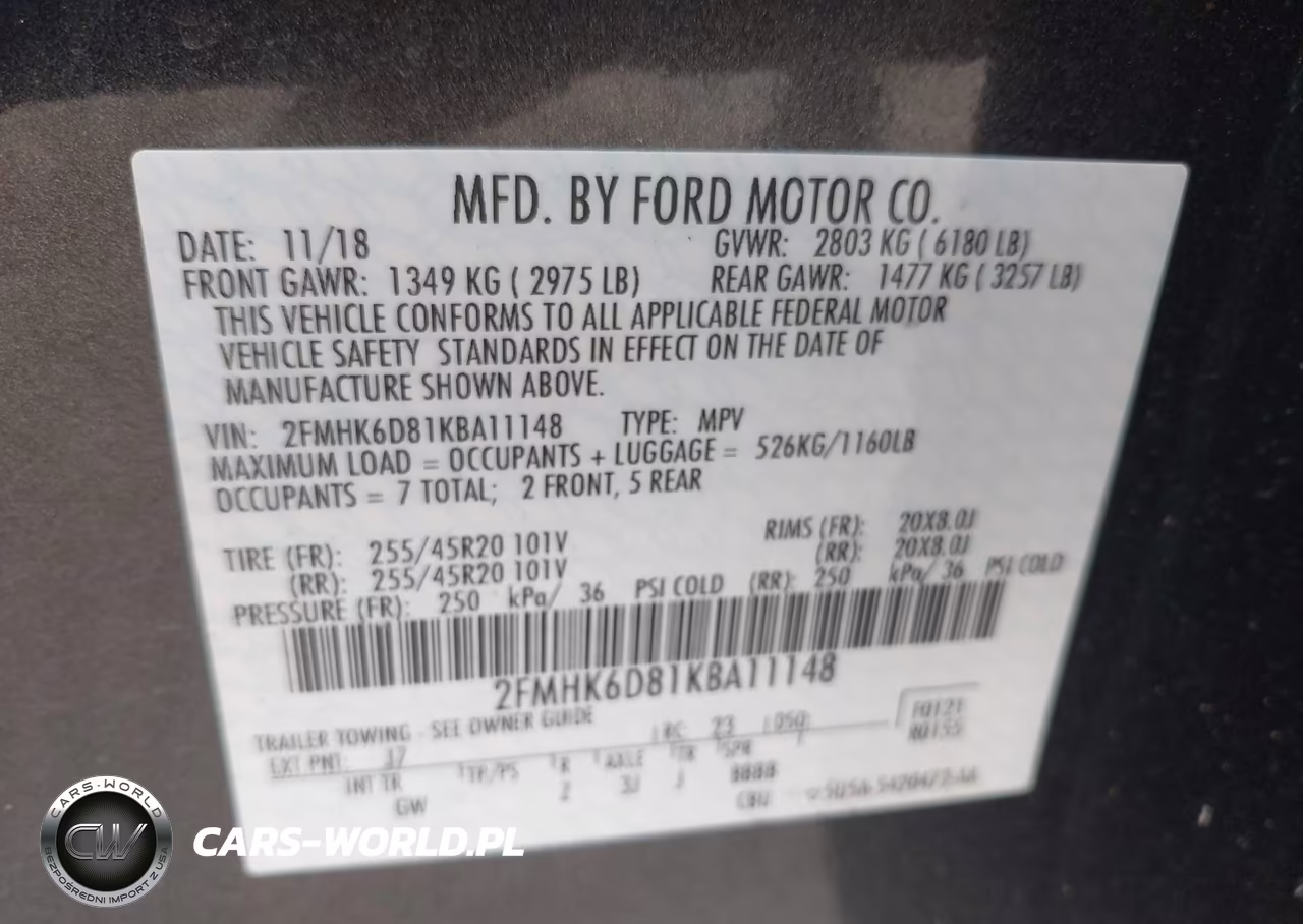 2019 Ford Flex Limited VIN:2FMHK6D81KBA11148 - 9