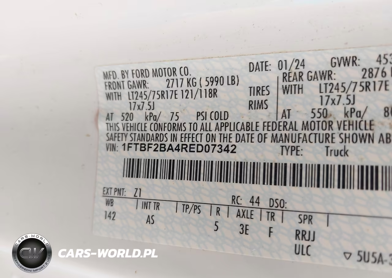 2024 Ford F-250 Xl VIN:1FTBF2BA4RED07342 - 9