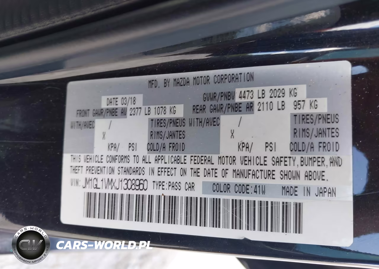 2018 Mazda 6 Touring VIN:JM1GL1VMXJ1308960 - 9