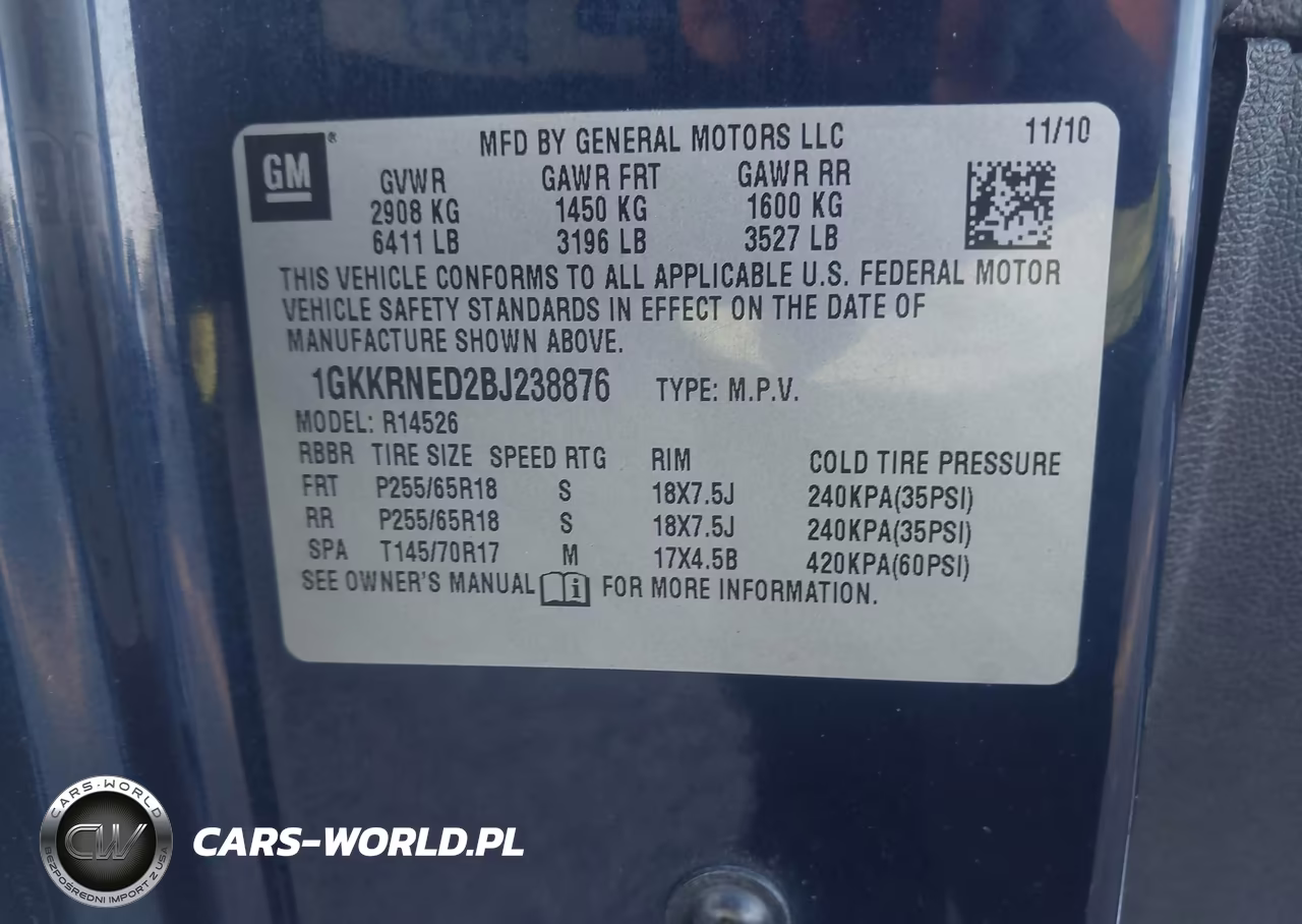 2011 GMC Acadia Sl VIN:1GKKRNED2BJ238876 - 9