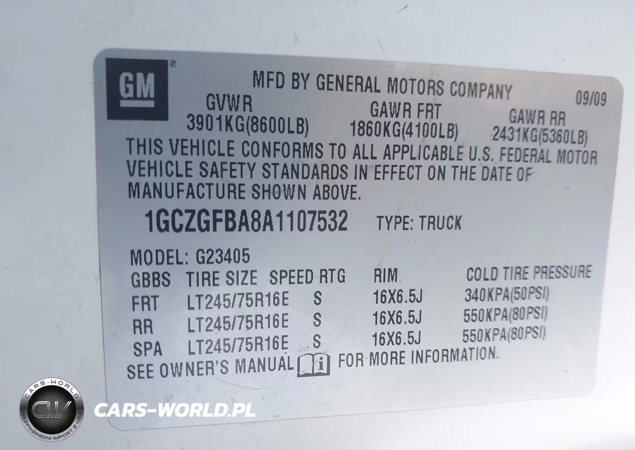 2010 Chevrolet Express 2500 Work Van VIN:1GCZGFBA8A1107532 - 9