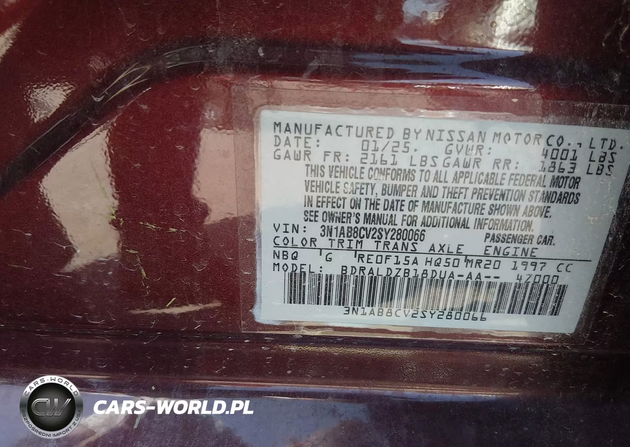 2025 Nissan Sentra Sv VIN:3N1AB8CV2SY280066 - 9