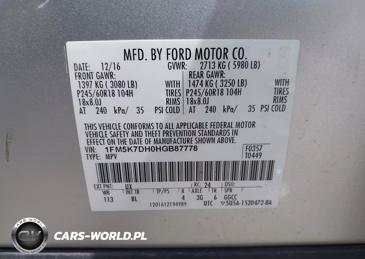 2017 Ford Explorer Xlt VIN:1FM5K7DH0HGB87778 - 9