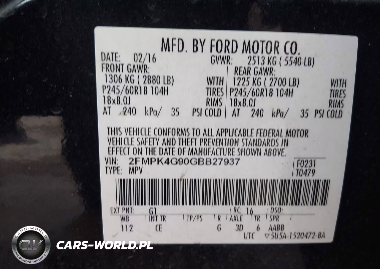 2016 Ford Edge Se VIN:2FMPK4G90GBB27937 - 9