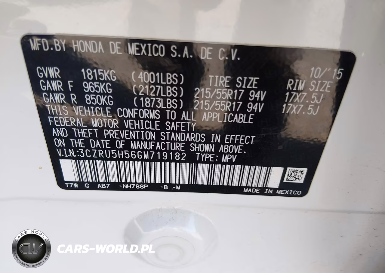2016 Honda Hr-V Ex VIN:3CZRU5H56GM719182 - 9