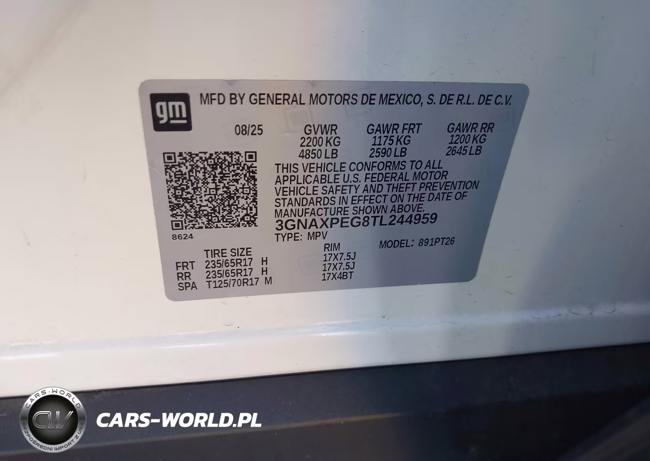 2026 Chevrolet Equinox Awd Lt VIN:3GNAXPEG8TL244959 - 9