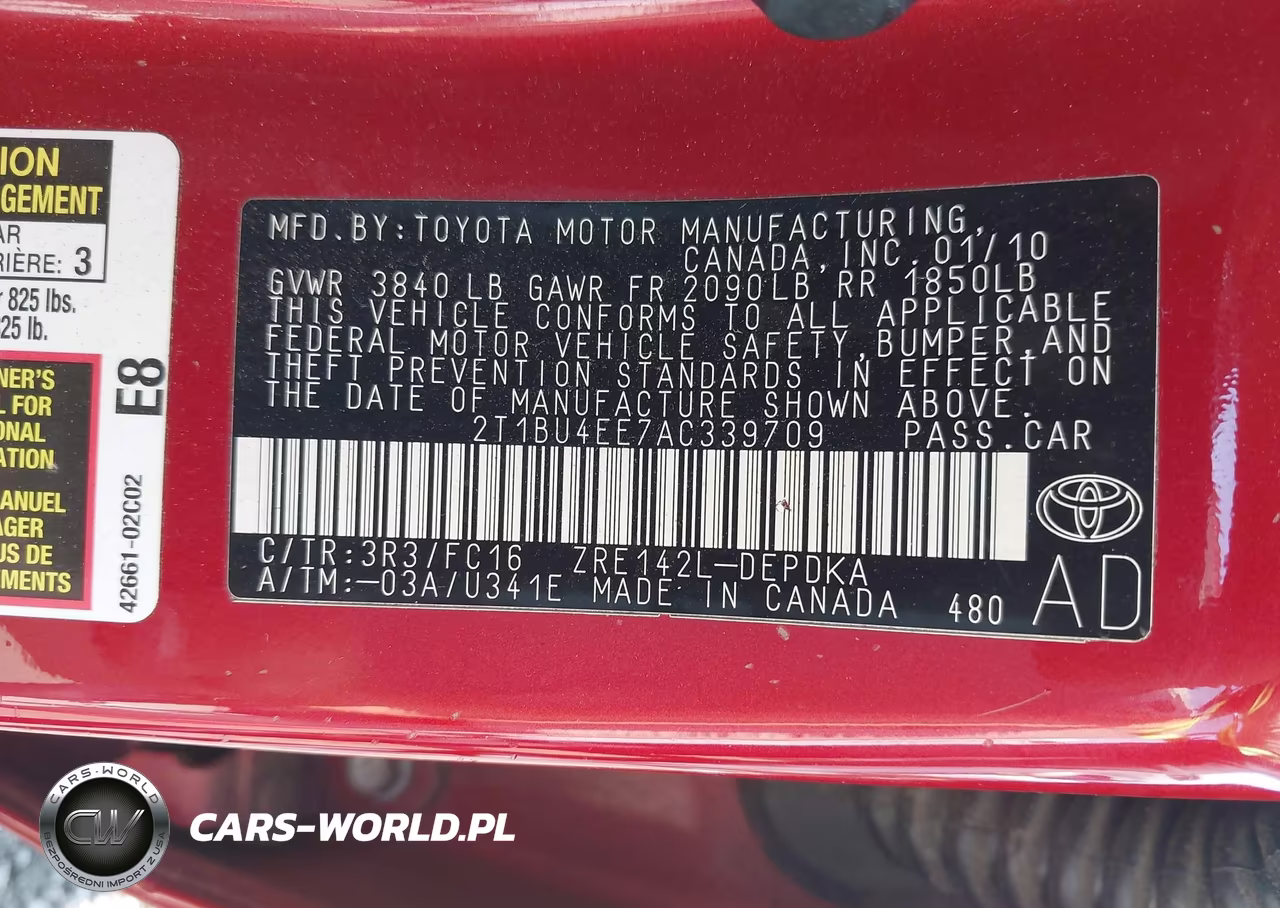 2010 Toyota Corolla Le VIN:2T1BU4EE7AC339709 - 9