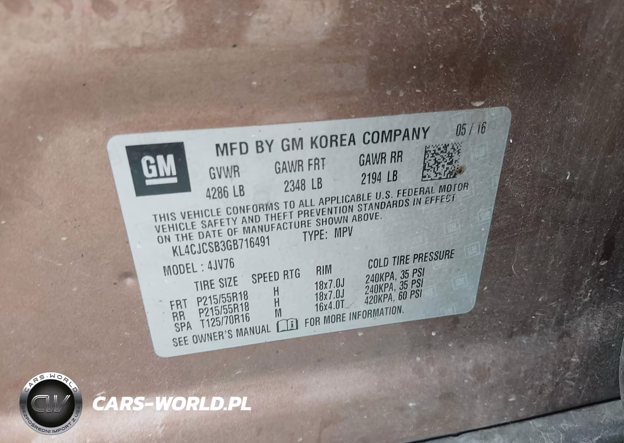 2016 Buick Encore Leather VIN:KL4CJCSB3GB716491 - 9