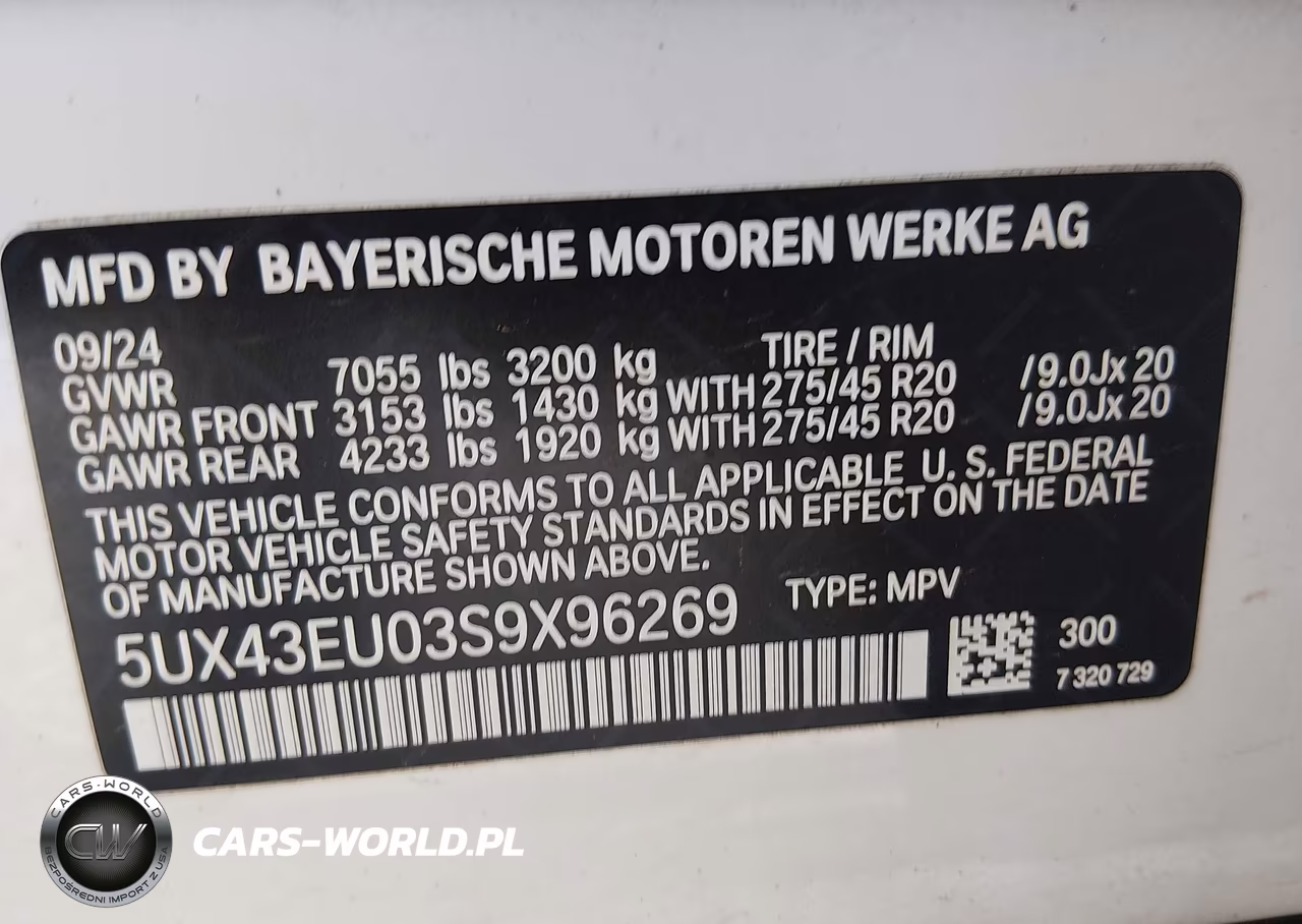 2025 BMW X5 Phev xDrive50E VIN:5UX43EU03S9X96269 - 9