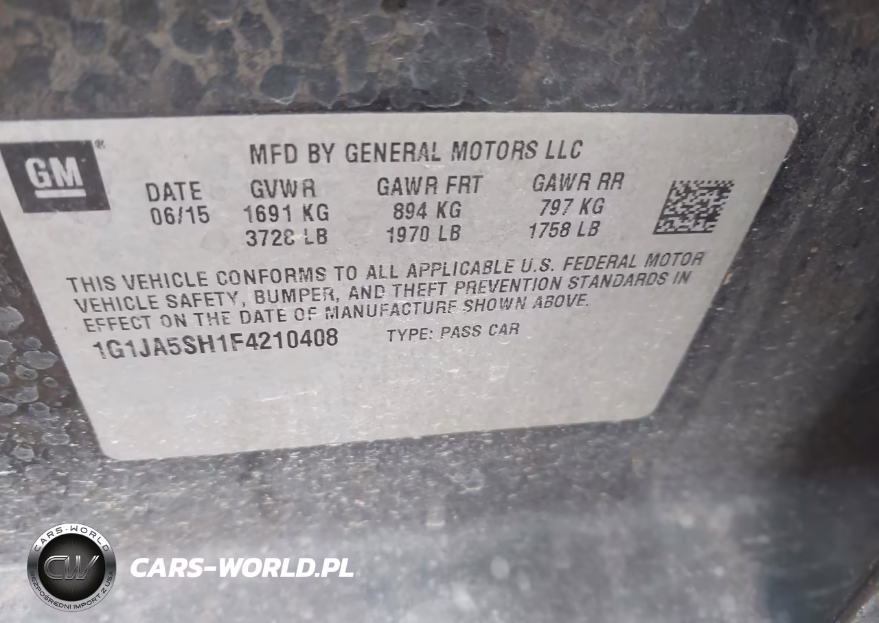2015 Chevrolet Sonic Ls Auto VIN:1G1JA5SH1F4210408 - 9