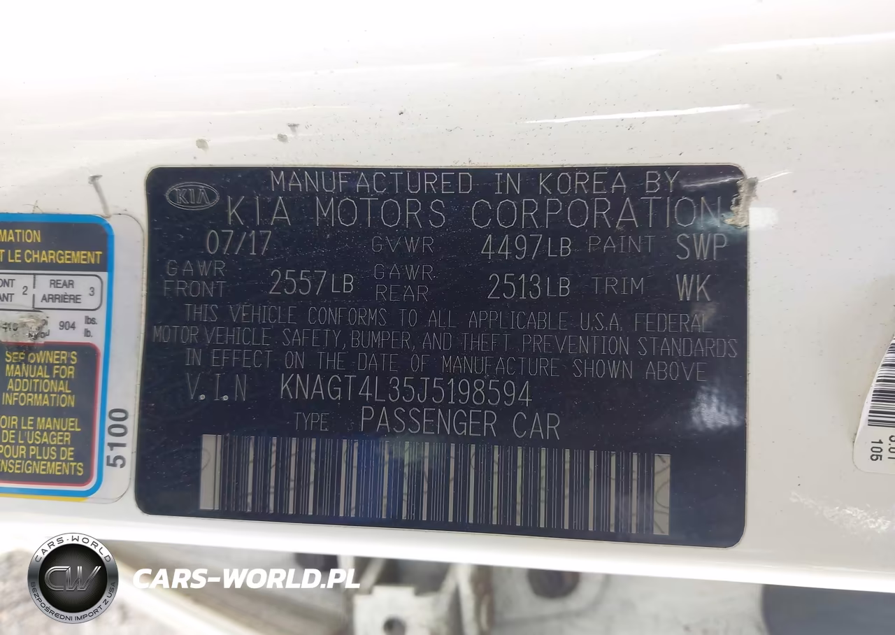 2018 Kia Optima Lx VIN:KNAGT4L35J5198594 - 9
