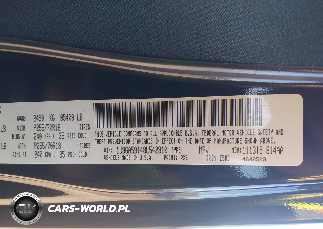 2008 Jeep Wrangler Unlimited Sahara VIN:1J8GA59148L542810 - 9