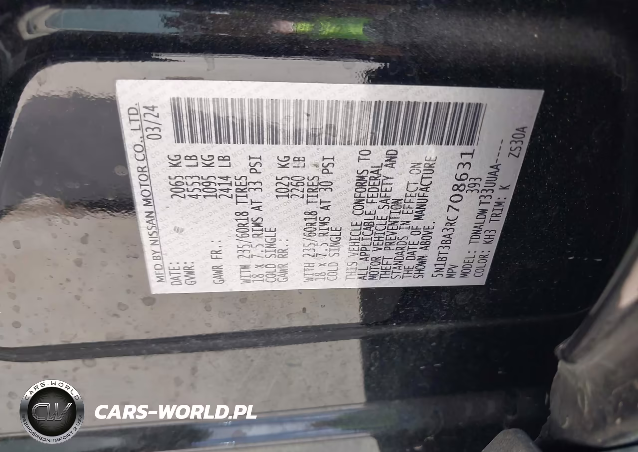 2024 Nissan Rogue Sv Fwd VIN:5N1BT3BA3RC708631 - 9