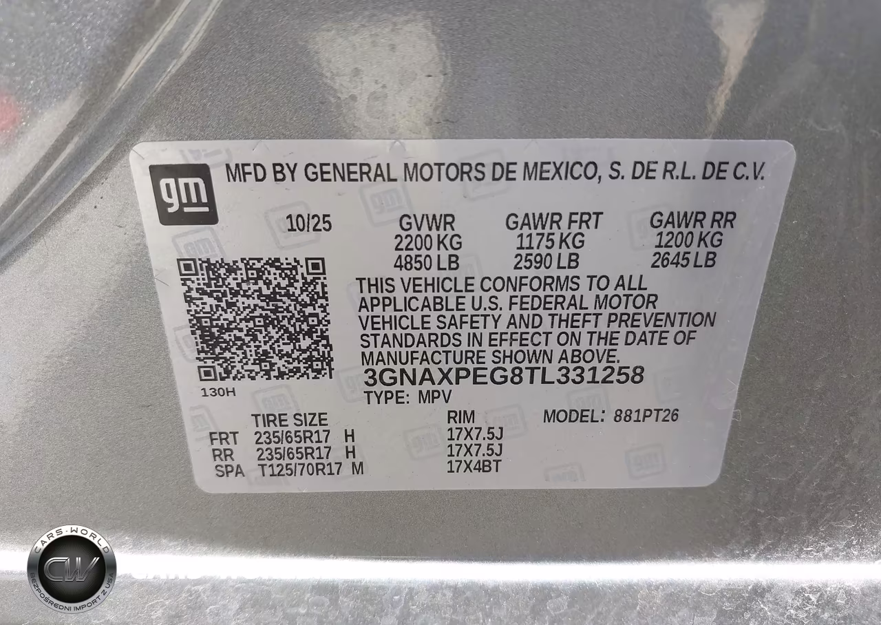 2026 Chevrolet Equinox Awd Lt VIN:3GNAXPEG8TL331258 - 9