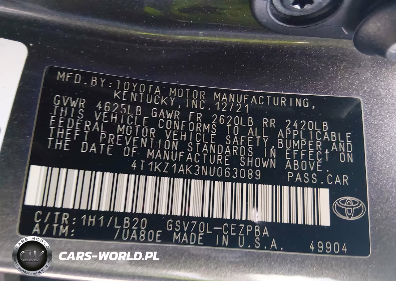 2022 Toyota Camry Xse V6 VIN:4T1KZ1AK3NU063089 - 9