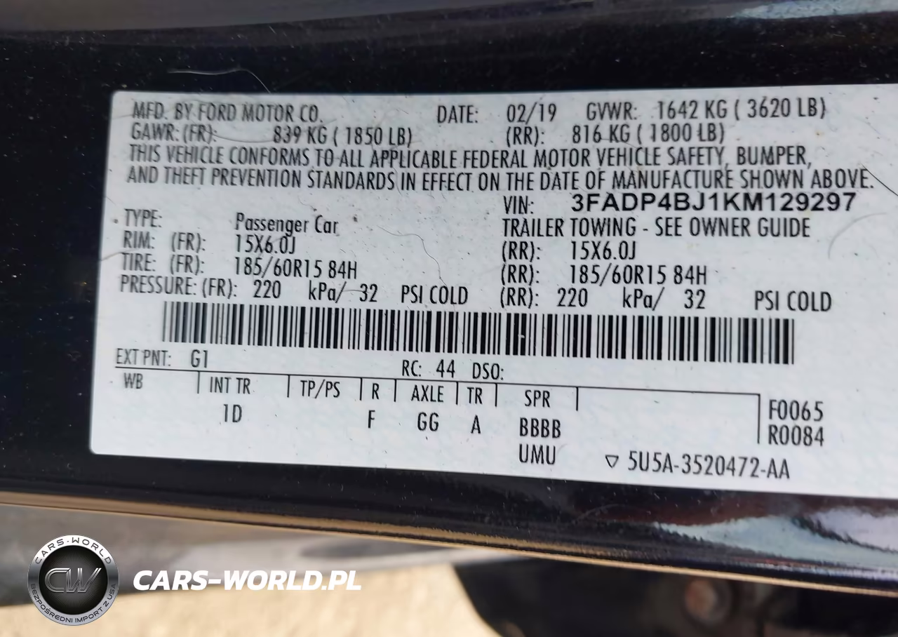 2019 Ford Fiesta Se VIN:3FADP4BJ1KM129297 - 9