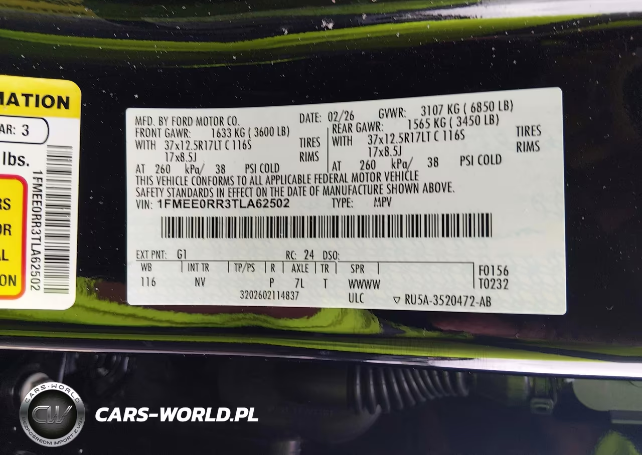 2026 Ford Bronco Raptor VIN:1FMEE0RR3TLA62502 - 9