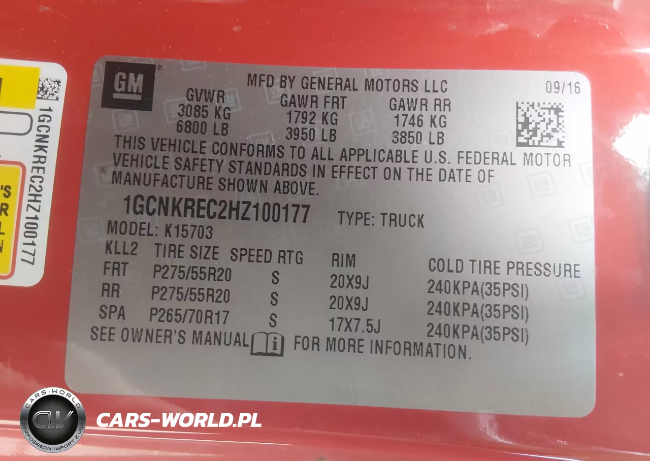 2017 Chevrolet Silverado 1500 2Lt VIN:1GCNKREC2HZ100177 - 9