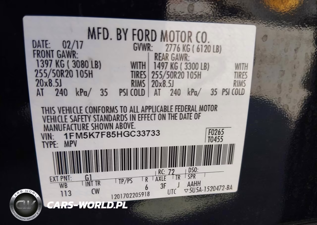 2017 Ford Explorer Limited VIN:1FM5K7F85HGC33733 - 9