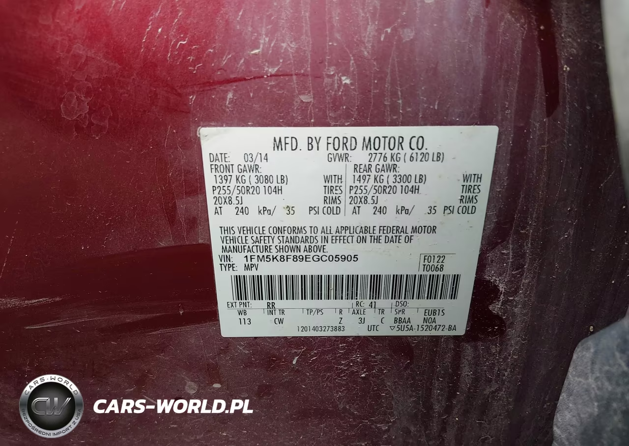 2014 Ford Explorer Limited VIN:1FM5K8F89EGC05905 - 9