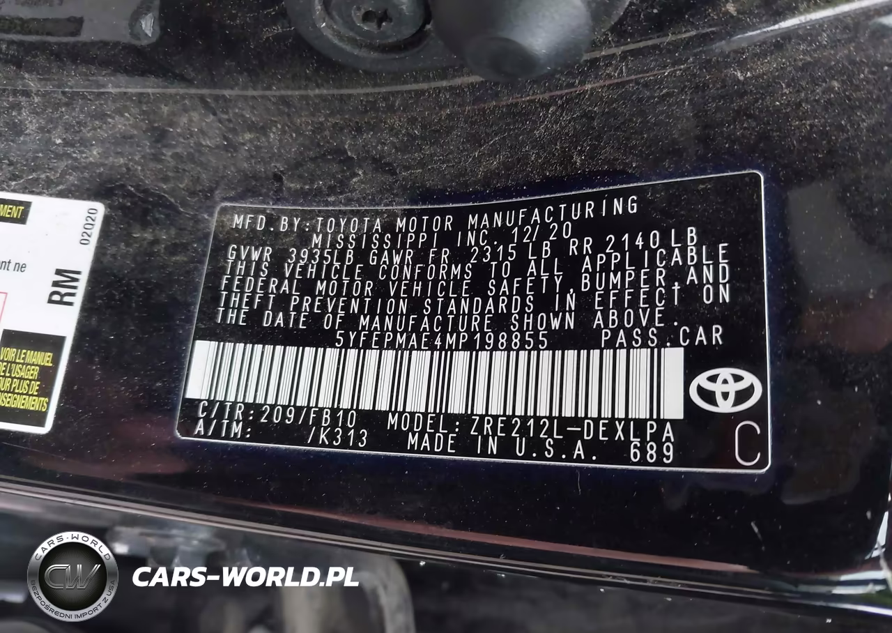 2021 Toyota Corolla Le VIN:5YFEPMAE4MP198855 - 9