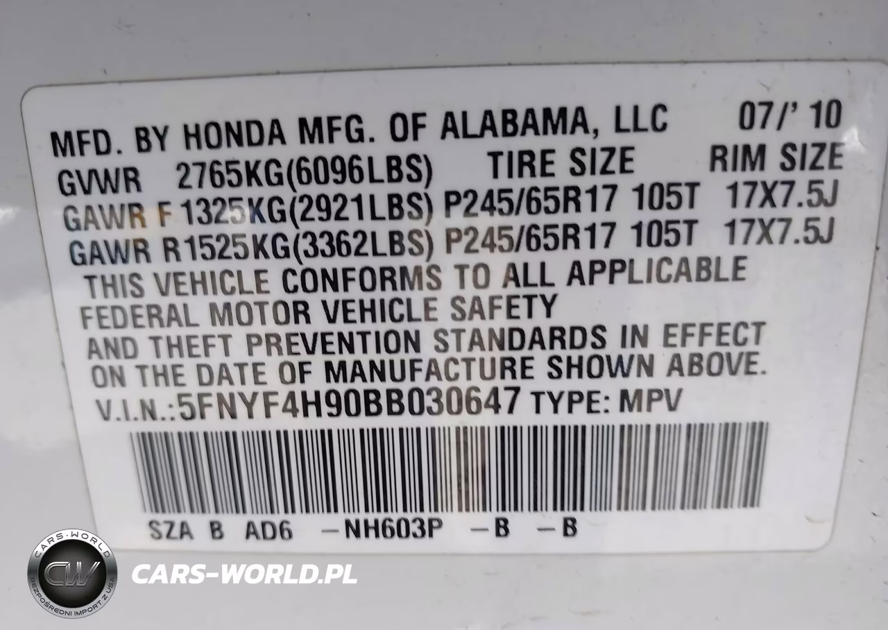 2011 Honda Pilot Touring VIN:5FNYF4H90BB030647 - 9