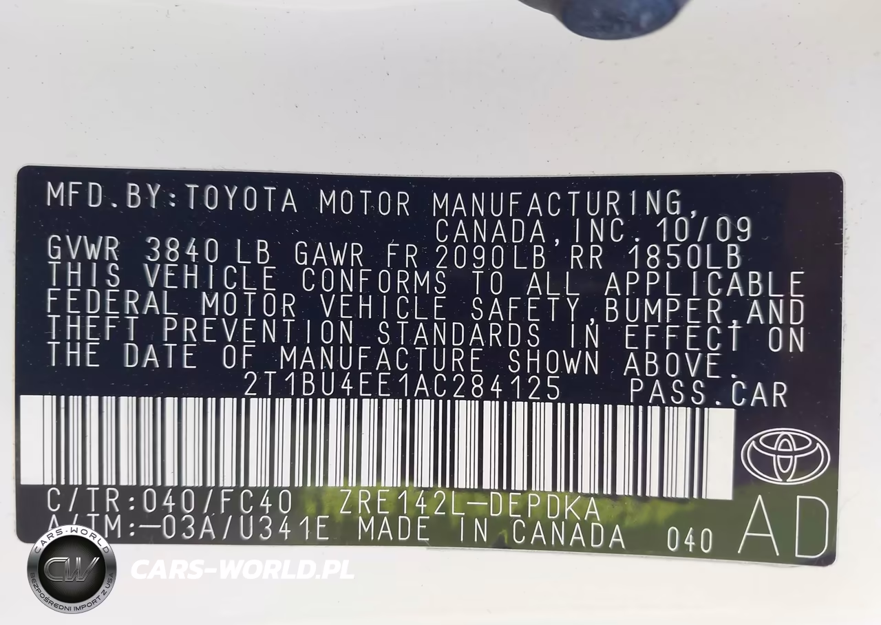 2010 Toyota Corolla Le VIN:2T1BU4EE1AC284125 - 9