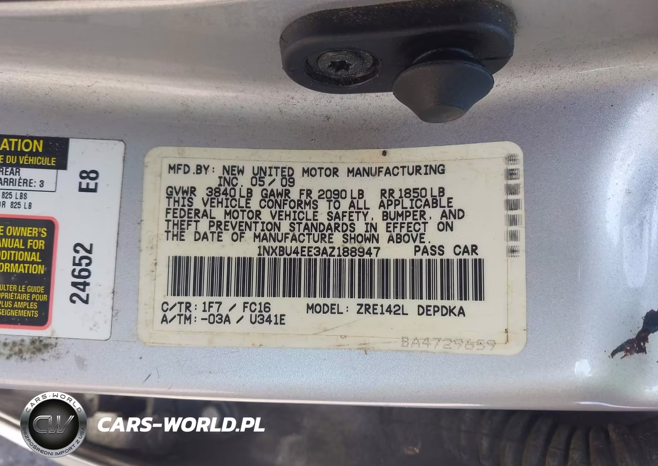 2010 Toyota Corolla Le VIN:1NXBU4EE3AZ188947 - 9