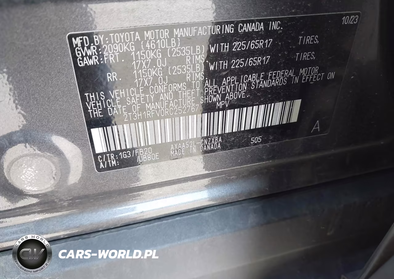 2024 Toyota Rav4 Le VIN:2T3H1RFV0RC252767 - 9