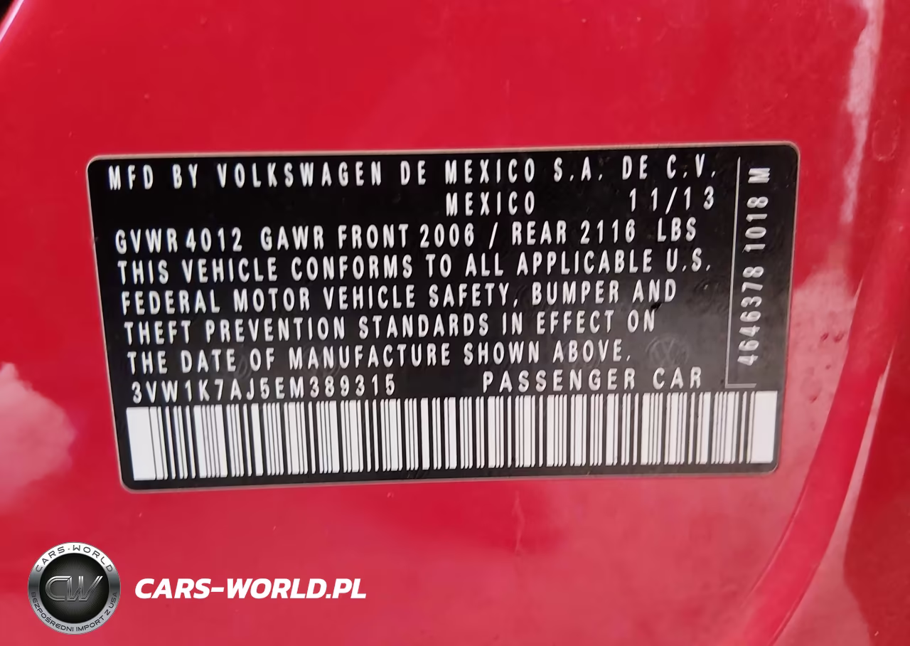 2014 Volkswagen Jetta 2.0L S VIN:3VW1K7AJ5EM389315 - 9