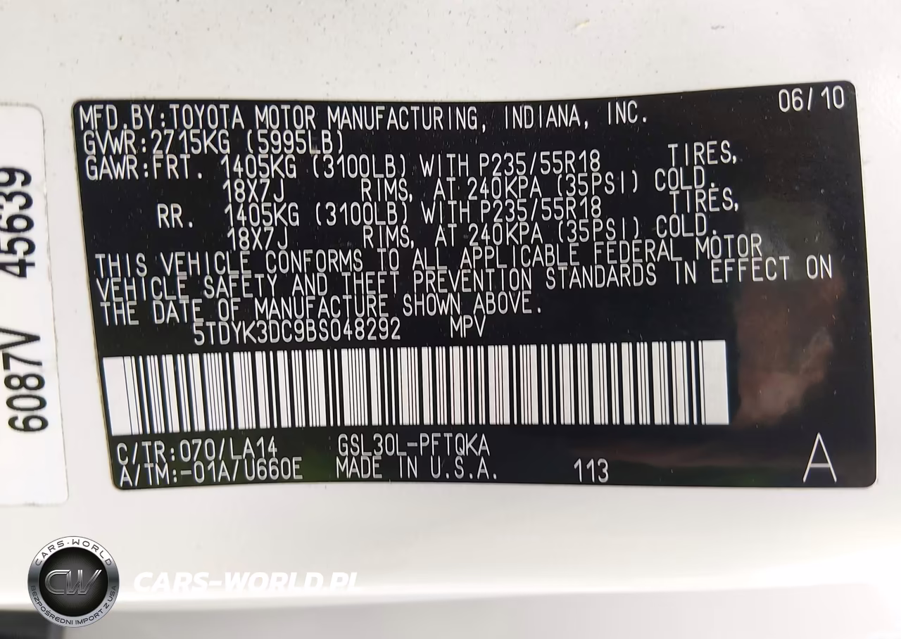 2011 Toyota Sienna Ltd VIN:5TDYK3DC9BS048292 - 9